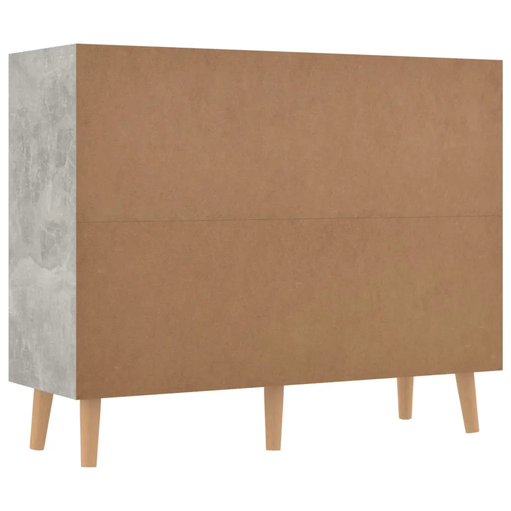 Credenza-Buffet-Armadio da cucina Grigio Cemento 90x30x72 cm in Legno Multistrato