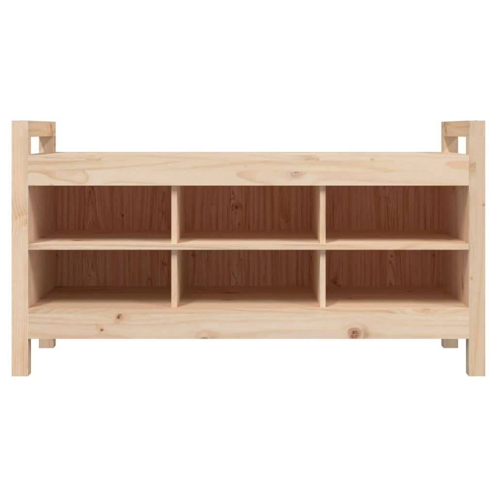 Panca da ingresso 110 x 40 x 60 cm in legno massello di pino 02_0011028