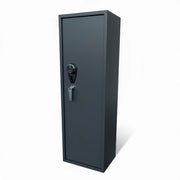 Fuciliera Blindata In Acciaio Con Serratura Digitale E Chiave Tesoretto Integrato Tasca Porta Oggetti Cassaforte Sicura 148x34x28 Cm (5 Posti) Grigio Scuro