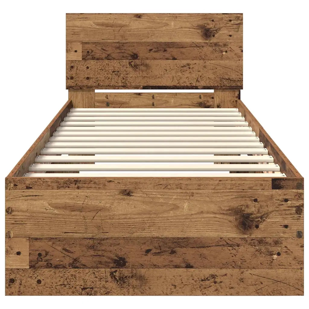 Struttura del letto Legno vecchio 75 x 190 cm Legno multistrato