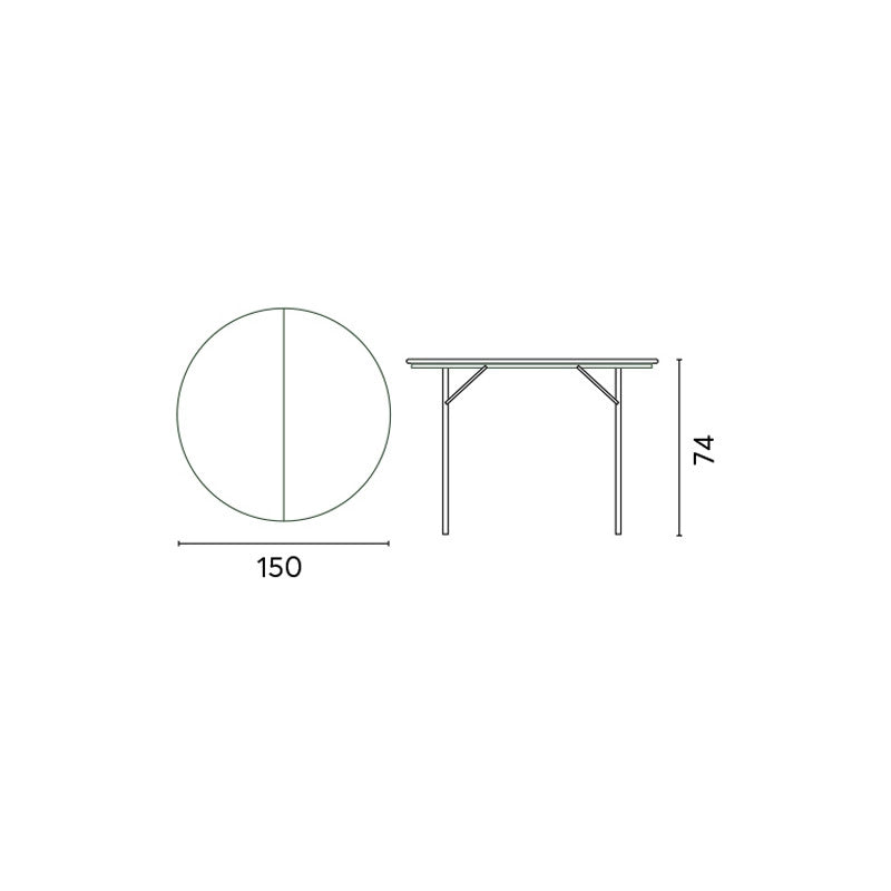Tavolo tondo pieghevole TTK06 MOIA da catering Ø 150cm