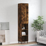 Credenza Rovere Fumo 34,5x34x180 cm in Legno Multistratocod mxl 102224