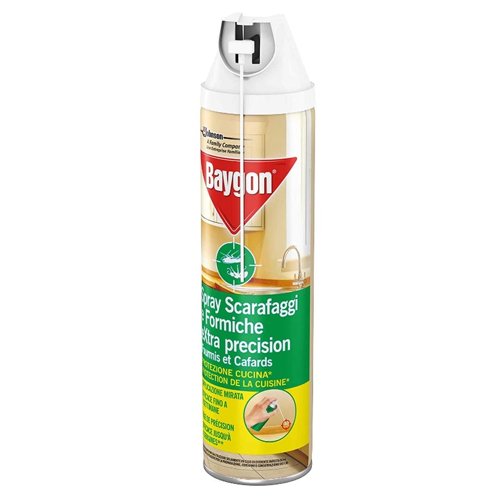 Baygon spray insetticida extra precision per formiche e scarafaggi 5 flaconi da 400 ml ciascuno