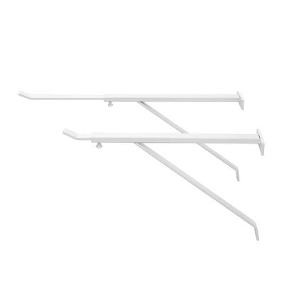 Coppia staffe per pilozzo sospeso regolabili 28-46 cm in acciaio