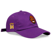 Cappellino da baseball Kobe 24 in cotone ricamato, colore viola