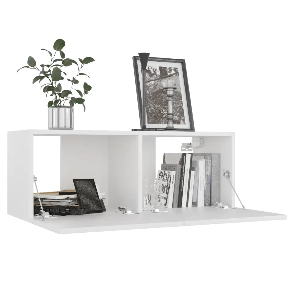 Set Mobili Porta TV 8 pz Bianco in Legno Multistrato 3074459