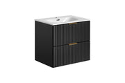 Set mobili bagno 60 cm con lavabo Adel Black 60 cm