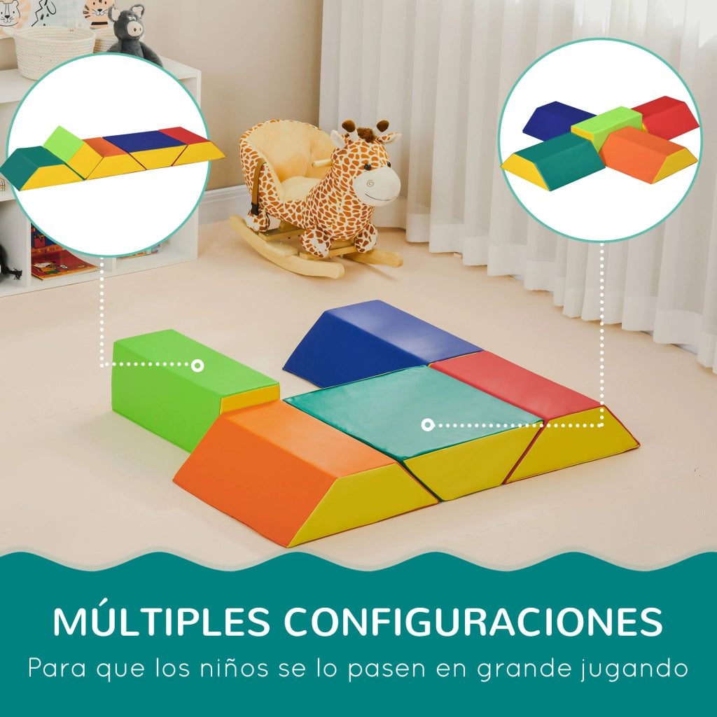Blocchi di Costruzione in Schiuma per Bambini 12-36 Mesi ¨C zephmum ¨C 48x19x48 cm Multicolore