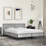 Giroletto Grigio Sonoma 160x200 cm in Legno Multistrato Metallo 3280010