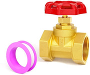 Valvola Industriale Heavy Duty - BSP DN25 - Progettata per l'Uso Duraturo - Pressione Massima 1,5 MPa - Adatta per Acqua/Olio/Gas - Manopola di Regolazione Rossa - Valvola di Chiusura
