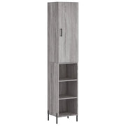 Credenza | Madia | Buffet da pranzo | Armadio da pranzo Grigio Sonoma 34,5x34x180 cm in Legno Multistrato