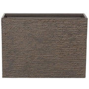 Vaso per piante in pietra marrone 50 x 70 x 29 cm Fioriera rettangolare per interni ed esterni