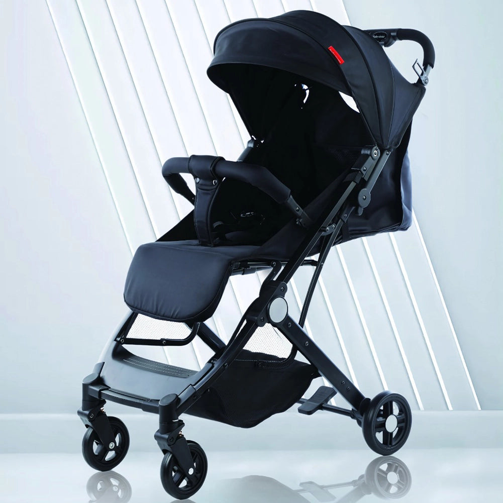 Passeggino Easy Ultra Leggero Nero Chiusura Facilitata Salvaspazio Portata 15 kg