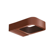 PITT Applique LED 7W per Esterno, Biemissione 100-100°, Struttura in Alluminio IP65, 3000K Corten - Rossini Illuminazione
