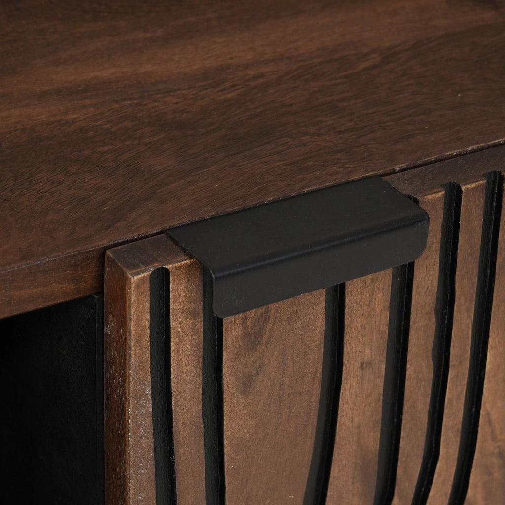 Mobile TV 105x33.5x46 cm Legno massello di mango