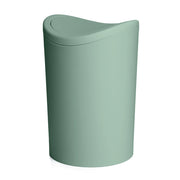 Pattumiera bagno in polipropilene verde 6 Lt con coperchio basculante