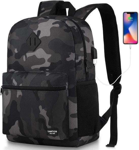 Borsa da Spalla con Porta Laptop per Uomo Ragazzo Studente, Zaino per Università Scuola Universitaria Ufficio Lavoro Città Viaggio Studio Educazione