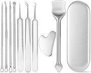 Gua Sha Blackhead Remover - Strumento per rimuovere comedoni - Rimosse sicuramente imperfezioni - Nero - Rimosse pustole - Ideale per acne e pustole.