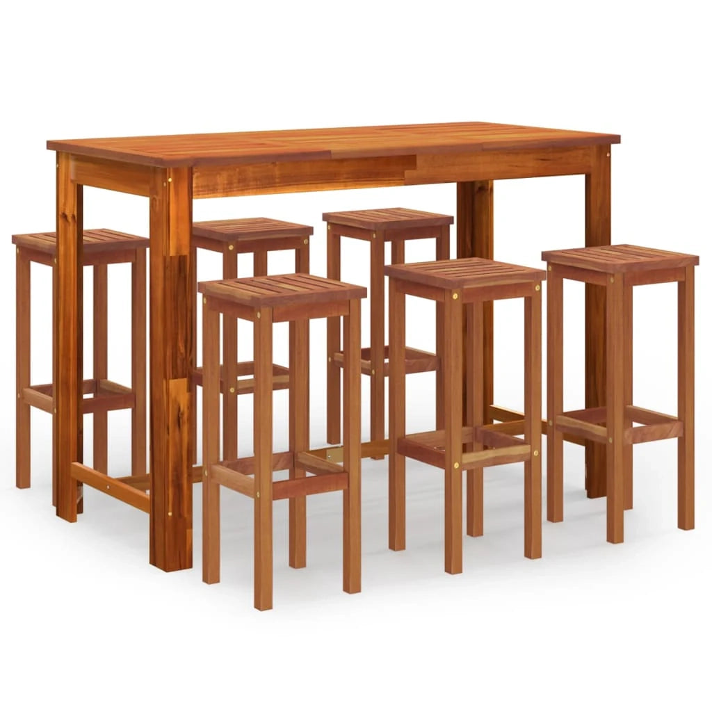 Set bar da giardino 7 pezzi in legno massello di acacia 02_0013429
