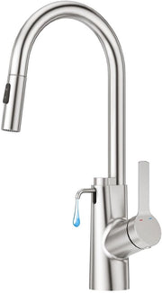 Cranio cucina con sprogetto estensibile - acciaio inox liscio - rotazione 360°