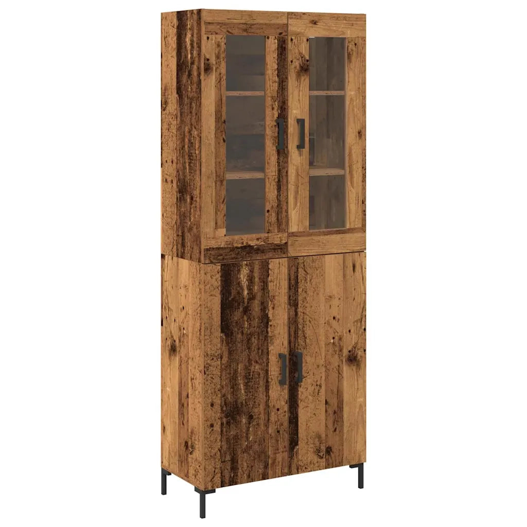 Credenza 2 pz | Madia | Buffet da pranzo | Armadio da pranzo Legno vecchio 69,5 x 34 x 180 cm