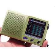 Trade Shop - Radio Portatile 9 Banda Fm/mw/sw Pratica Ricevitore + Ingresso Alimentazione -