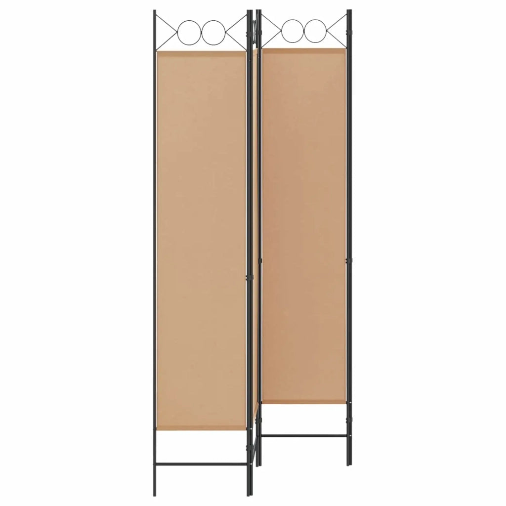 Paravento a 4 Pannelli Beige 160 x 200 cm Tessuto 42039200