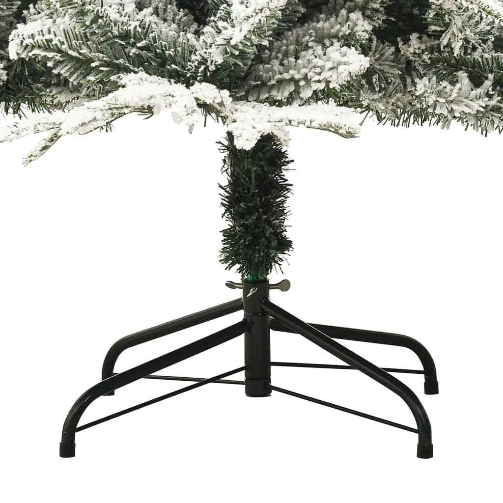 Albero di Natale Artificiale con Neve Verde 210 cm in PVC e PE