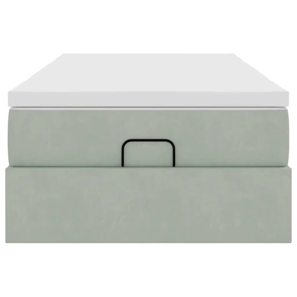 Struttura Letto Pouf con Materasso 100x200 cm Velluto