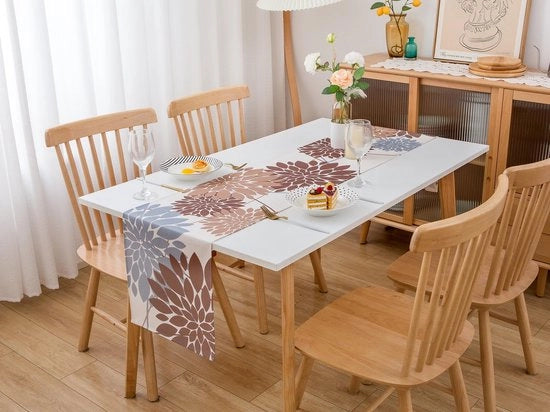 Tavolo Moderno con Fondo a Fiore - 40 x 140 cm - Per Cucina - Tavolo Decorativo - Tavolo Coperto