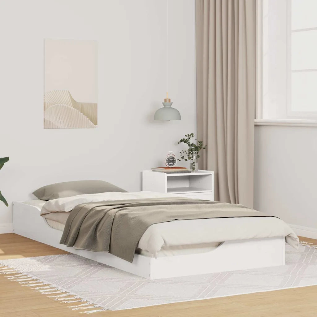 Struttura del letto Bianco 80 x 210 cm Pino massello 873401