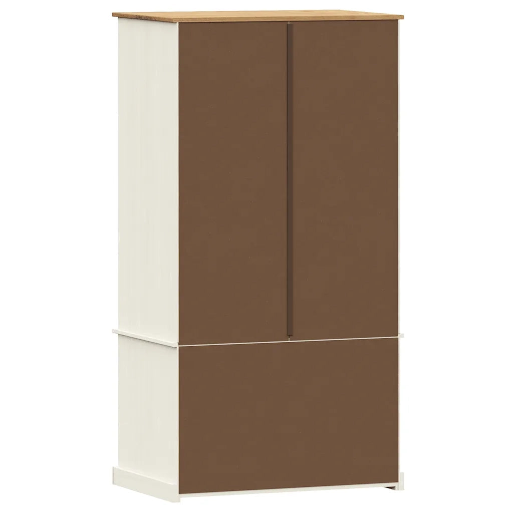 Armadio VIGO 90x55x170 cm in Legno Massello di Pino Bianco 353164