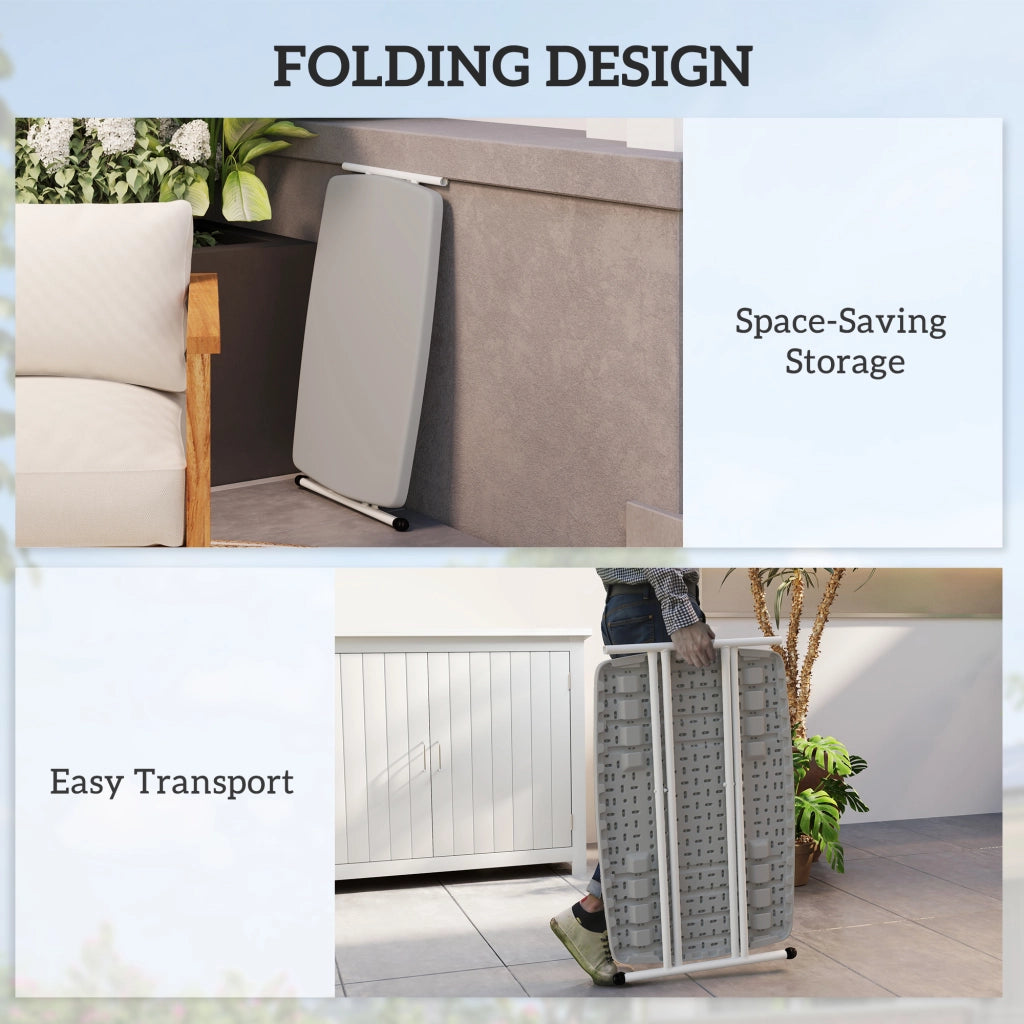 Tavolino pieghevole ¨C zephmum ¨C 76x50x74 cm grigio