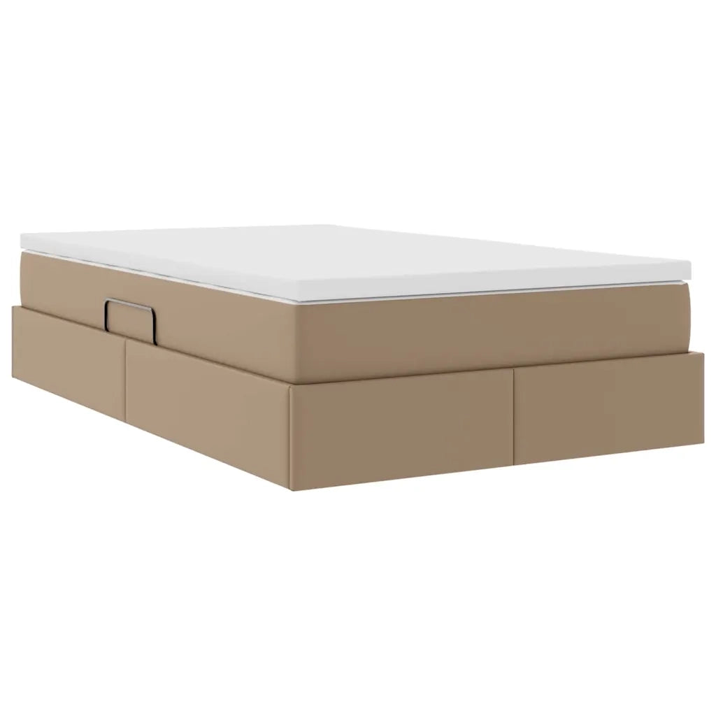 Letto con contenitore e materasso Cappuccino 120 x 200 cm