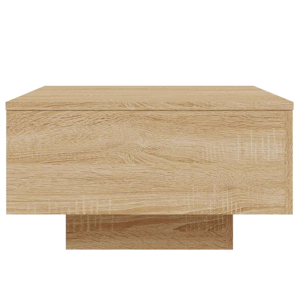 Tavolino da salotto | Tavolino da caff¨¨ | Tavolino da Soggiorno con Luci LED Rovere Sonoma 55x55x31 cm