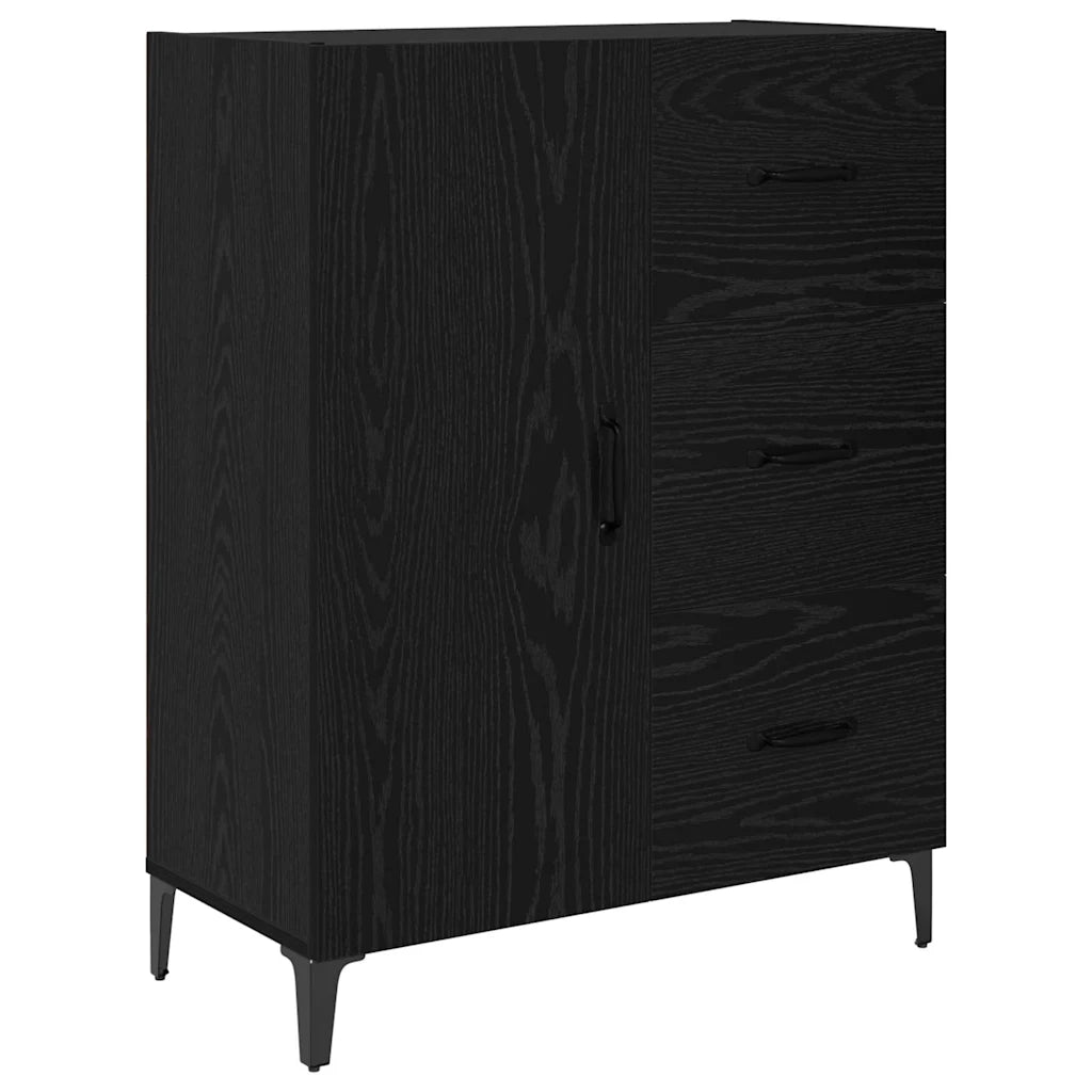 Credenza Rovere Nero 69,5 x 34 x 180 cm Legno multistrato 3416167