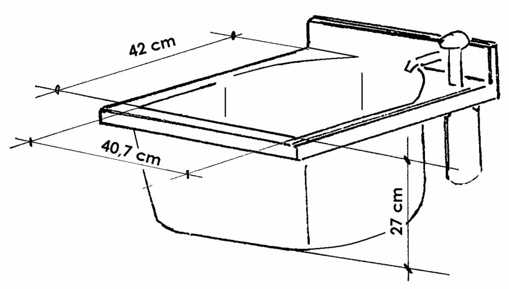 Mobile Lavatoio 45x50x85cm Anta Asse in Termoplastico Montegrappa Marella Bianco Sinistra
