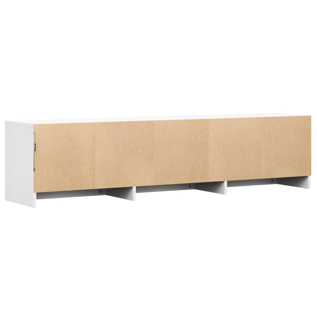 Mobile TV con LED-Credenza per TV Bianco 165 x 34 x 40 cm Legno ingegnerizzato