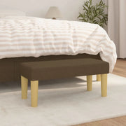 Panca-Sgabello Marrone Scuro 70x30x30 cm in Tessuto 189672