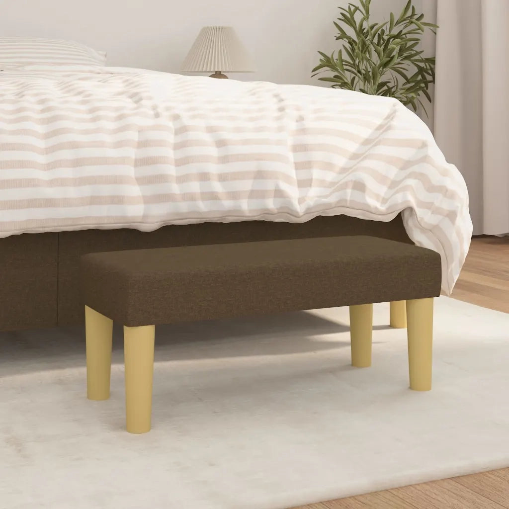 Panca-Sgabello Marrone Scuro 70x30x30 cm in Tessuto 189672