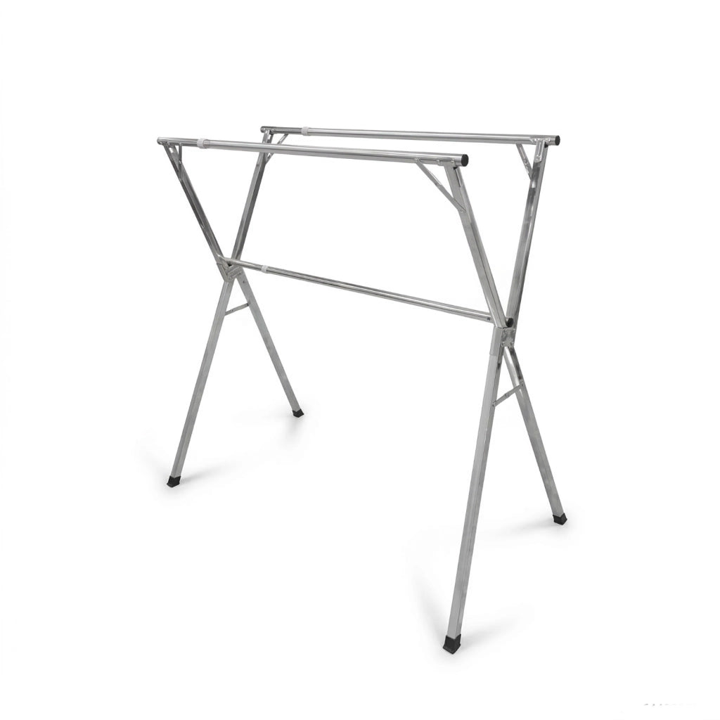 STENDIBIANCHERIA ALLUNGABILE 120-200CM PIEGHEVOLE ACCIAIO BALCONE ESTERNO 69729