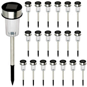 IDMarket - Set di 20 dissuasori solari da esterno LED, faretti da giardino per piantare