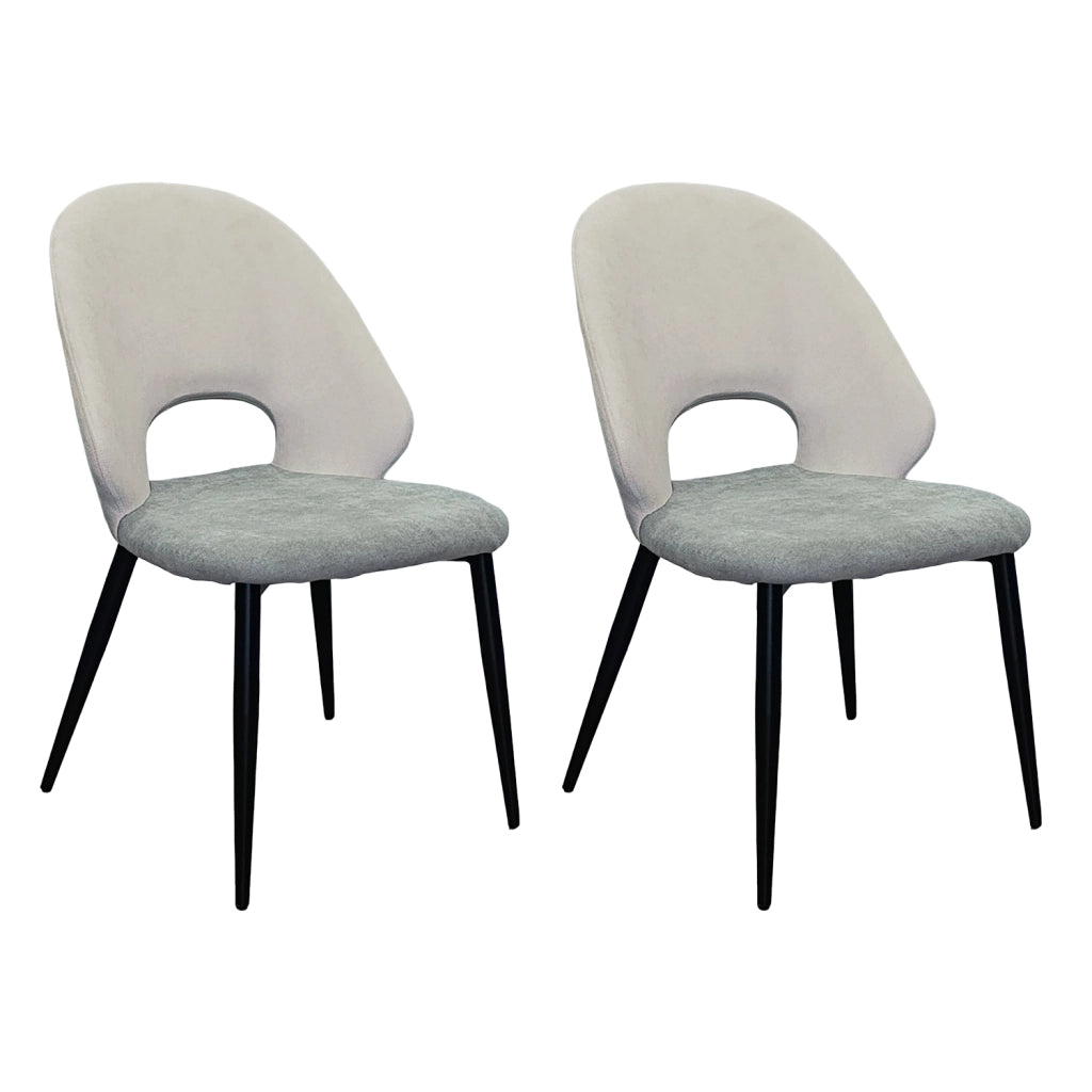 Marvin Sedia Fabia Struttura in Metallo e Seduta Imbottita in Cotone Vellutato, Design Moderno e Confortevole pe 2 Sedie