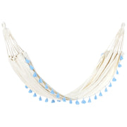 Amaca da esterno con seduta in cotone Beige e azzurro per interni ed esterni in stile Boho