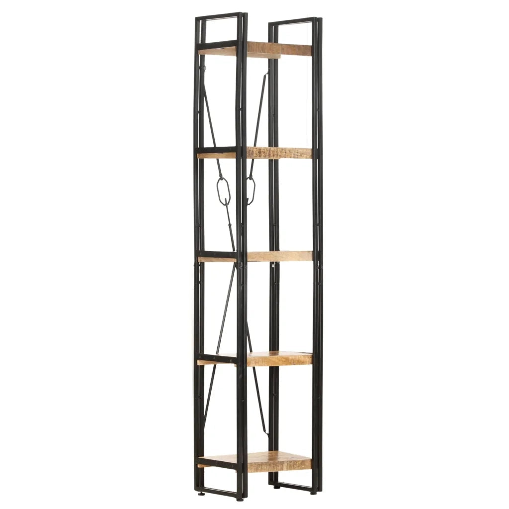 Libreria a 5 Ripiani 40x30x180 cm in Legno Massello di Mango cod mxl 33754
