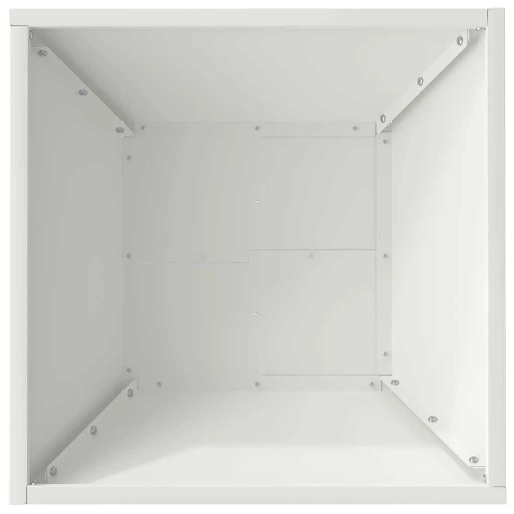 Vaso da giardino 5 pz-Set di 5 Fioriera da Esterno-Contenitore per Piante Bianco 40 x 40 x 15 cm