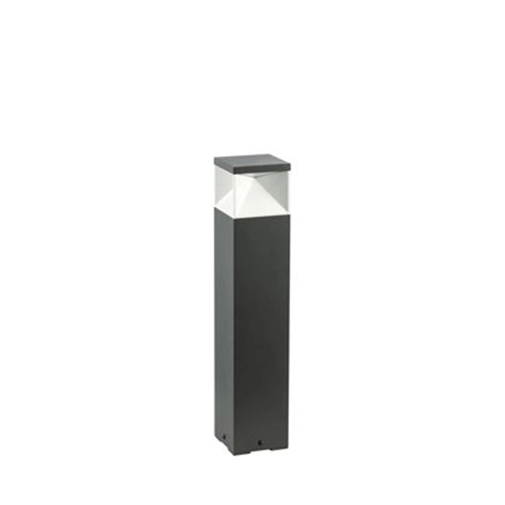 Paletto Basso Moderno Diamond Alluminio Grafite E Termoplastica 12W Led 3000K