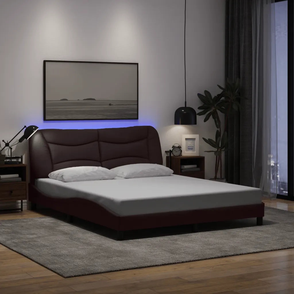 Giroletto con LED senza Materasso Hvar 160x200 cm Tessuto 3213714