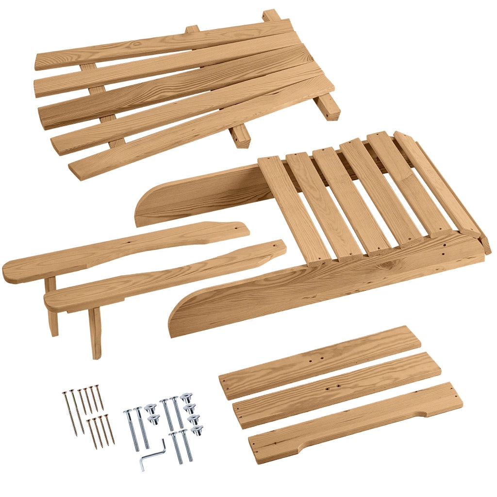 Sedia a sdraio in legno KADAX, sedia da giardino/spiaggia, comoda e robusta, ideale per il giardino.