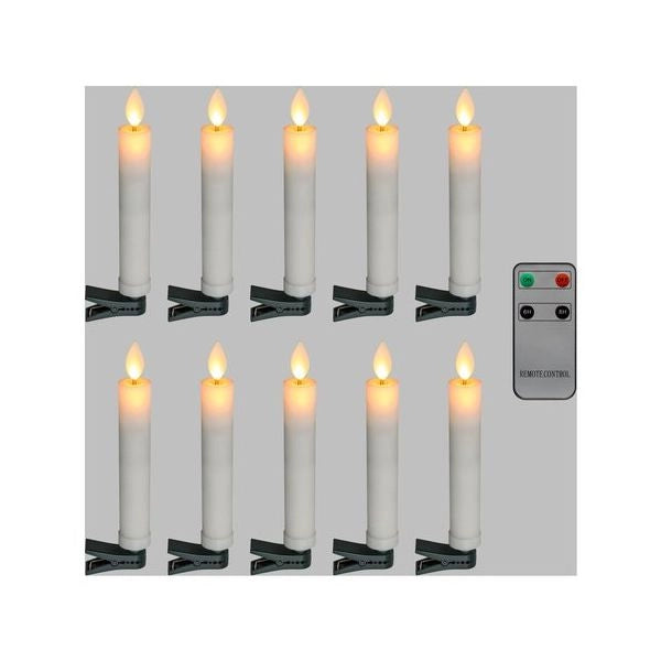 Candele led lotti 69039 10 pz con clip e telecomando